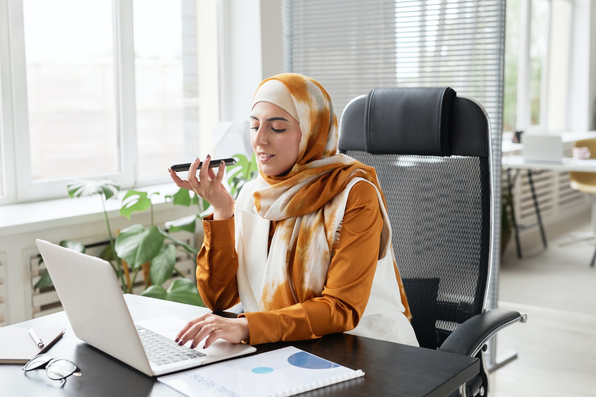 Woman talking on the phone